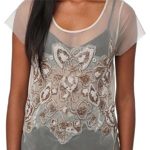 Urban Outfitters beaded mesh top
